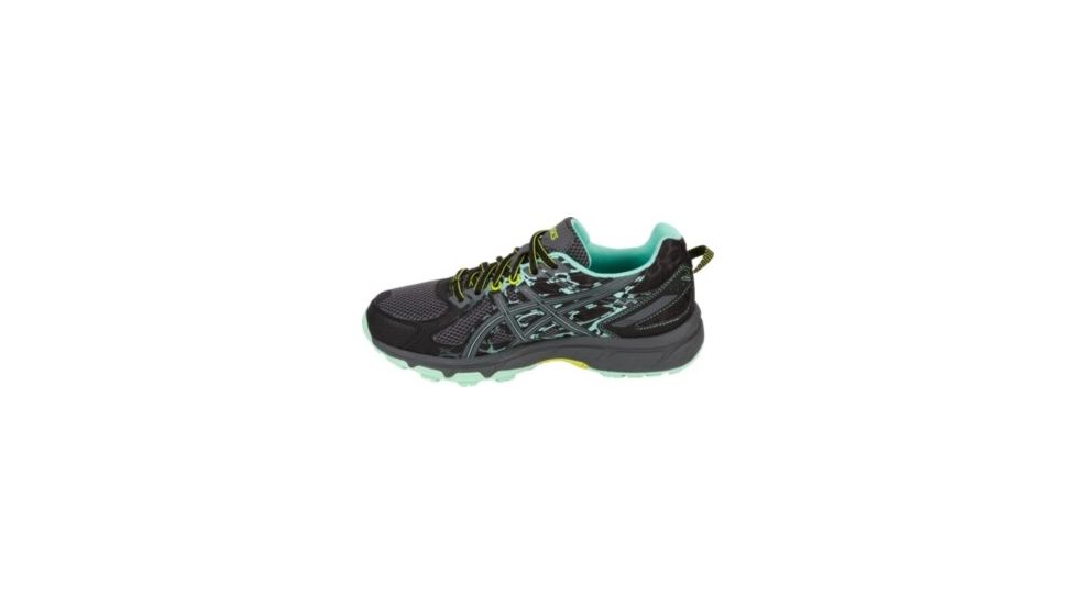 Asics GEL-Venture 6 Trail Running Shoes - Womens, Black/Carbon/Neon Lime, Wide, 6.5 US, T7G7N.9097-6.5