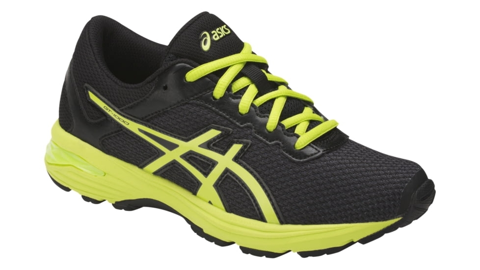 Asics GT-1000 6 GS Shoes - Kids , Black/Energy Green/Silver, Medium, 3 US C740N.9077-3