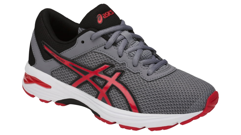 Asics GT-1000 6 GS Shoes - Kids , Stone Grey/Classic Red/Black, Medium, 4 US C740N.1123-4