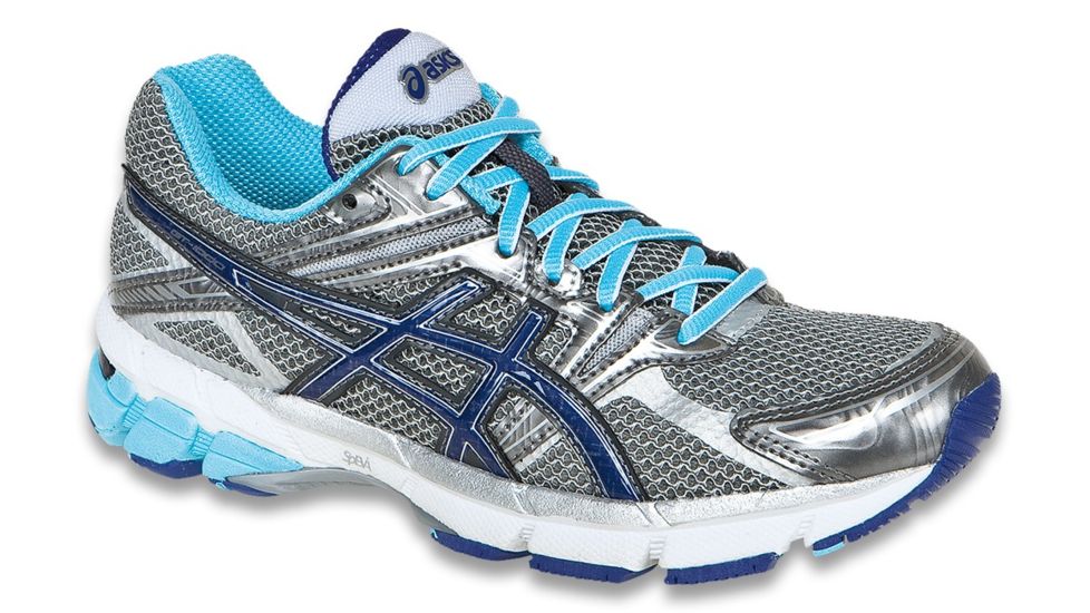 Asics GT-1000 Road Running Shoe - Women's-Titanium/Iris/Turquoise-9.5 US