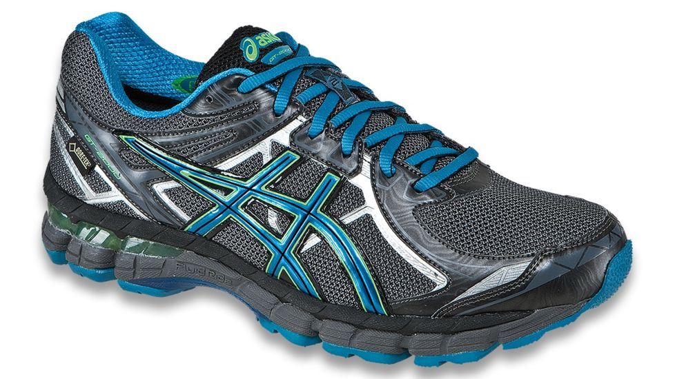 Asics GT-2000 2 G-TX Road Running Shoe - Men's-Storm/Green/Lightning-Medium-9 US