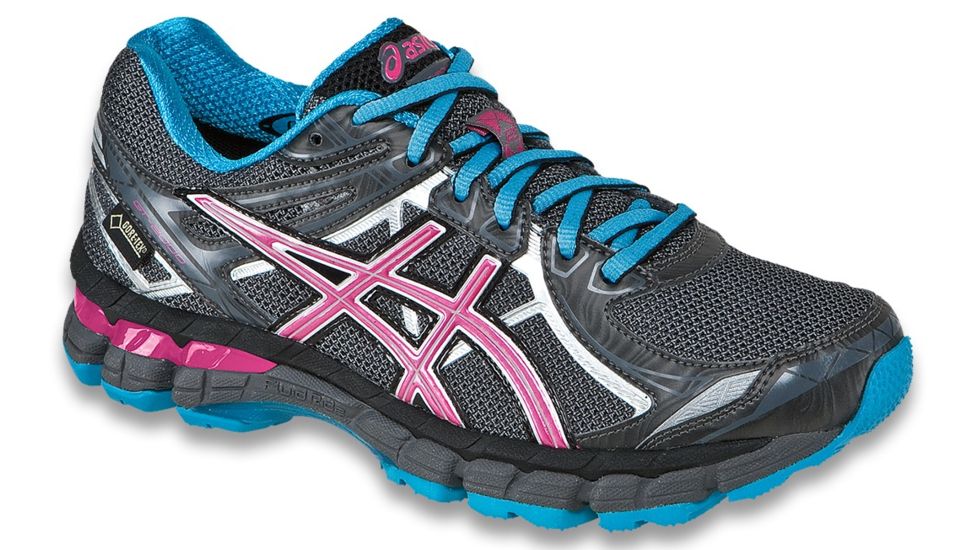 Asics GT-2000 2 G-TX Road Running Shoe - Women's-Titanium/Fucshia/Black-Medium-6 US