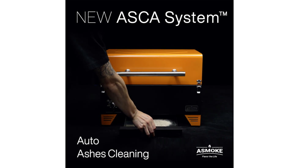 ASMOKE AS350 Portable Pellet Grill and Smoker, Orange, Small, GR04076USAS