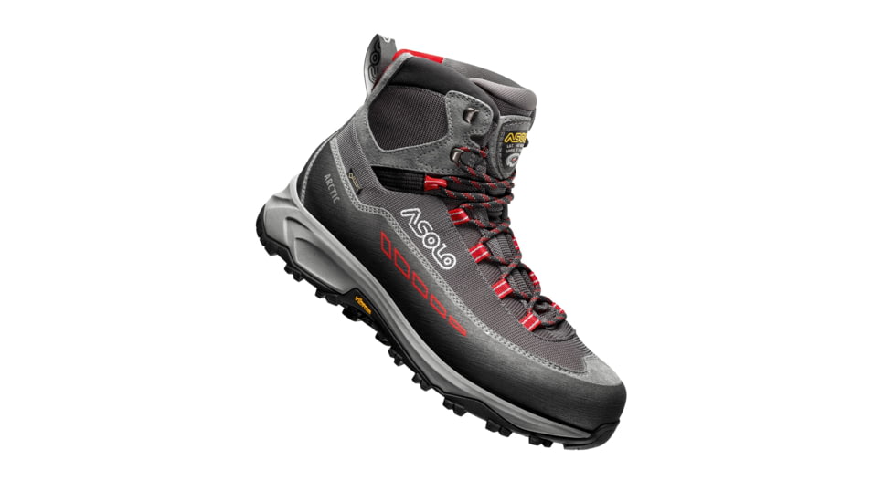 Asolo Arctic Boots - Mens, Grey/Gunmetal/Red, 8.0, B12536-A176-080