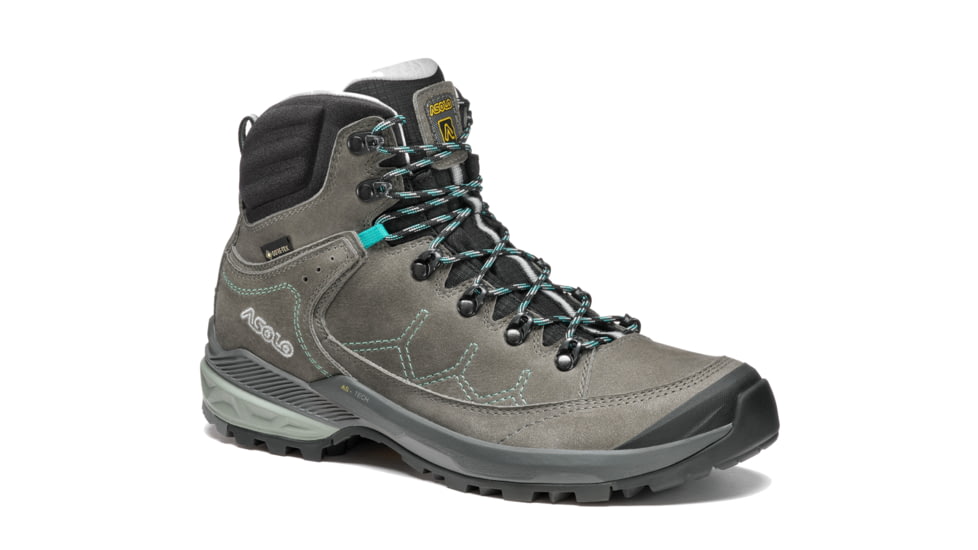 Asolo Falcon EVO Nubuck GV ML Hiking Boot - Womens, Graphite/Aqua Green, 8, A40065-118-080
