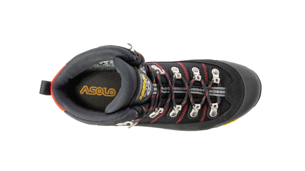 Asolo Fugitive GTX MW Hiking Boots - Mens, Wide, Black /Red, 10.5, 0M3440-392-105