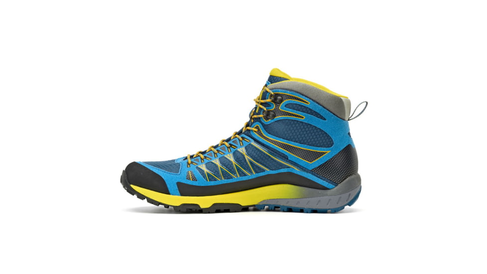 Asolo Grid Mid GV Hiking Shoes - Mens, Indian/Teal/Yellow, 8.5 US, A40516-898-085