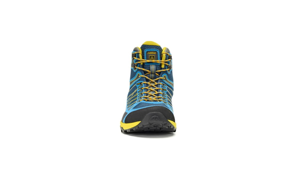Asolo Grid Mid GV Hiking Shoes - Mens, Indian/Teal/Yellow, 8.5 US, A40516-898-085
