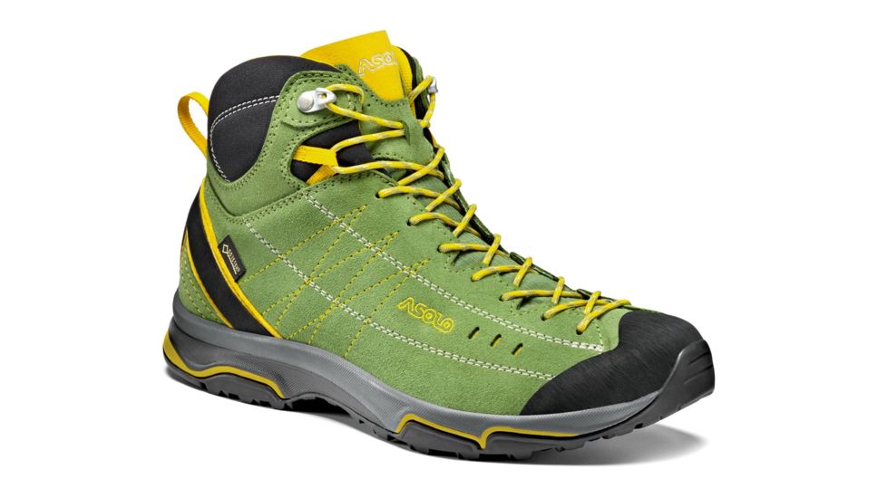 Asolo NUCLEON MID GV Hiking Shoe - Womens, English Ivy/Yellow, 6, A40029 0075200060