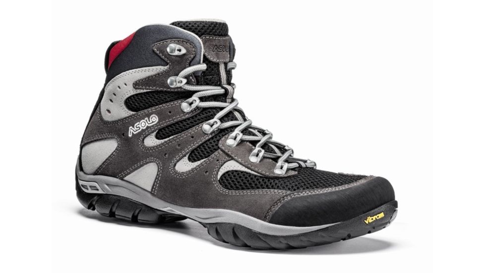 Asolo Piuma Hiking Boot - Mens-Elephant/Black-Medium-8 US