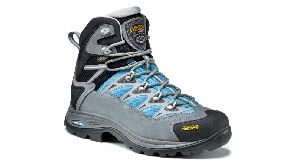 Asolo Touchstone GV ML Hiking Boot - Womens, Cloudy Grey/Blue Atoll, 9.5, A23115 0086300095
