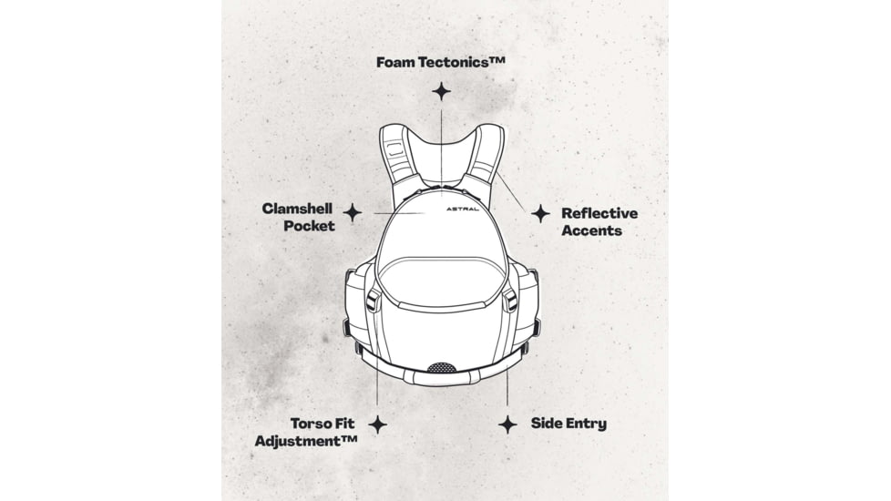Astral Bowen Life Jacket, Eggplant, Small/Medium, PFDBOU-700-501
