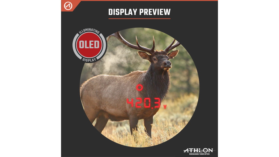 Athlon Optics Midas 1 Mile 6x Rangefinders, Black/Tan, 502005