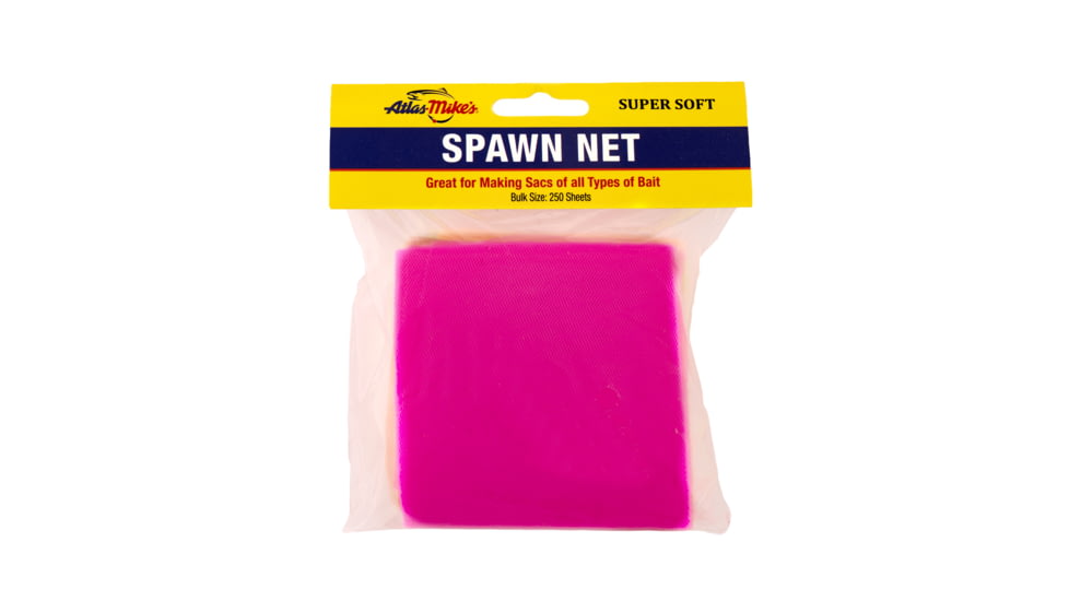 Atlas-Mike's Atlas Spawn Net 3" X 3" Squares - Multi Color 5 Pk White, Red, Orange, Chartreuse, Pink 250 Ct, 55201