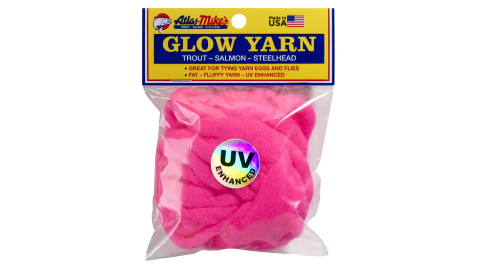 Atlas-Mike's UV Glow Yarn, 12ft, Cerise, 77009