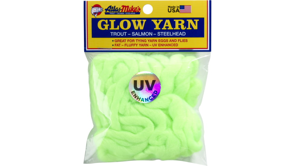 Atlas-Mike's UV Glow Yarn, 12ft, Chartreuse, 77007