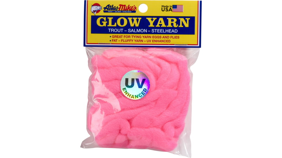 Atlas-Mike's UV Glow Yarn, 12ft, Hot Pink, 77005