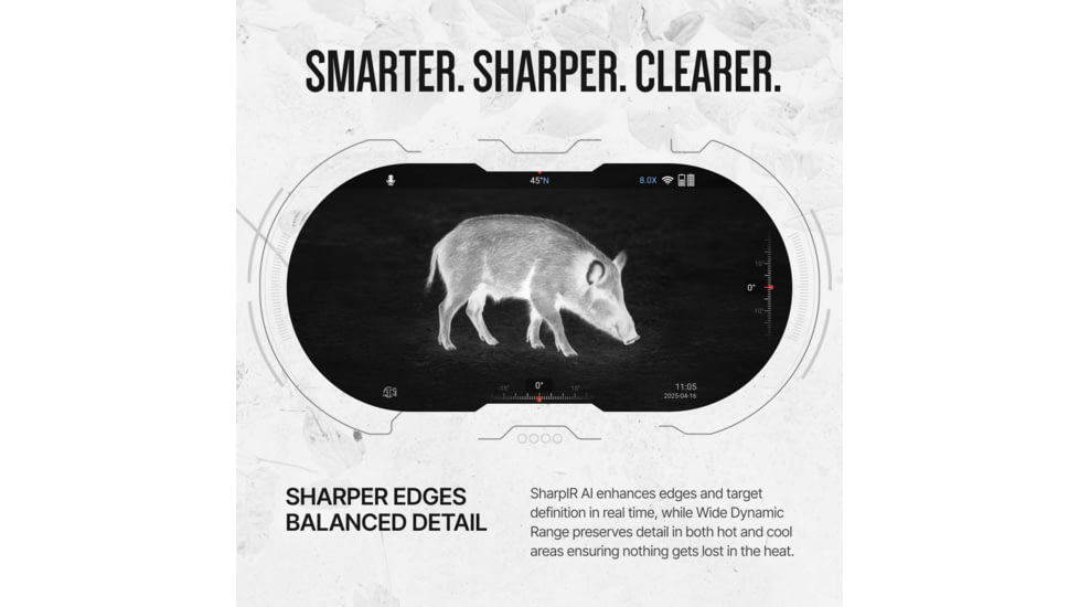 ATN Binox 6 Dual Multispectral 6-48x25mm Thermal Imaging Binocular w/Built-in Laser Rangefinder, 50 Hz, 256x192, Black, MSBNB6225A