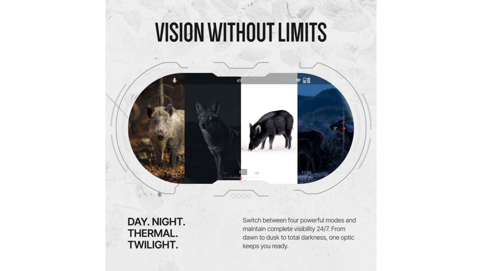 ATN Binox 6 Dual Multispectral 6-48x25mm Thermal Imaging Binocular w/Built-in Laser Rangefinder, 50 Hz, 256x192, Black, MSBNB6225A