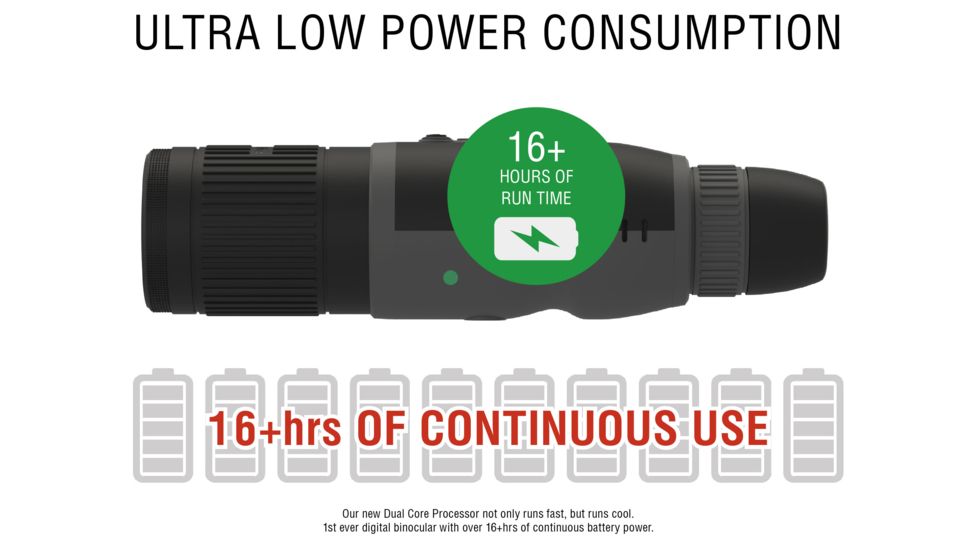 ATN Binox-4T 384-1.25-5x Thermal Binocular, Black / Grey, TIBNBX4381L