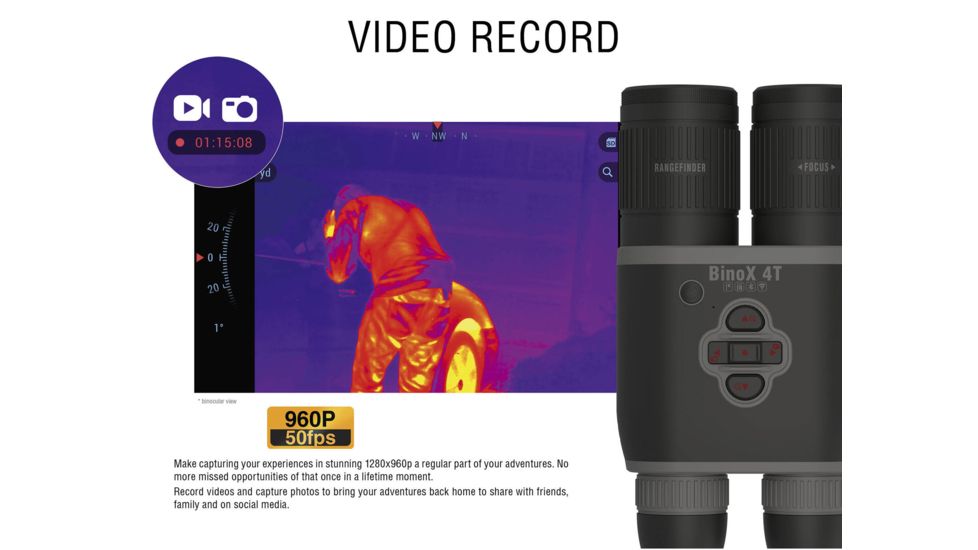 ATN Binox-THD 384-2-8x Thermal Binocular, Black / Grey, TIBNBX4382L