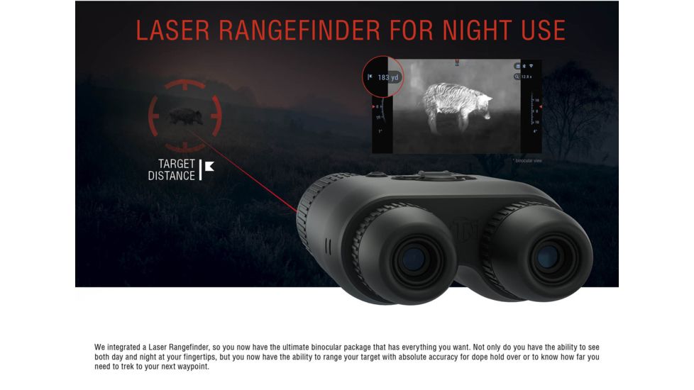 ATN Binox-THD 384-2-8x Thermal Binocular, Black / Grey, TIBNBX4382L