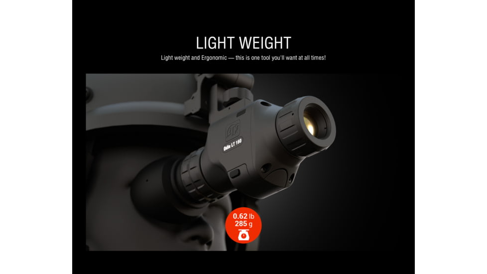 ATN ODIN LT 320 3-6x25mm Compact Thermal Monocular, Black, TIMNODN325X