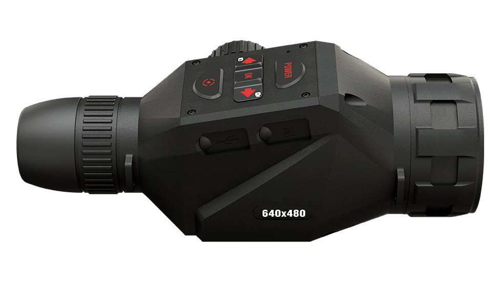 ATN OTS 4T, 1-10x, 640x480, Thermal Viewer w/ Full HD Video rec, WiFi, Smooth zoom, iOS/Android Controlling App, Black, TIMNO4641A