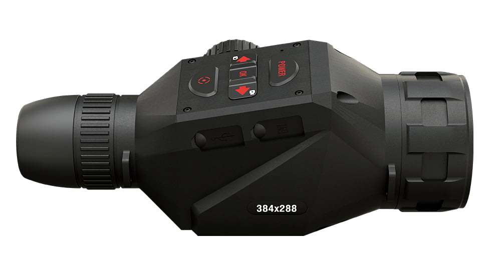 ATN OTS 4T, 1.25-5x, 384x288, Thermal Viewer w/ Full HD Video rec, WiFi, Smooth zoom, iOS/Android Controlling App, Black, TIMNO4381A