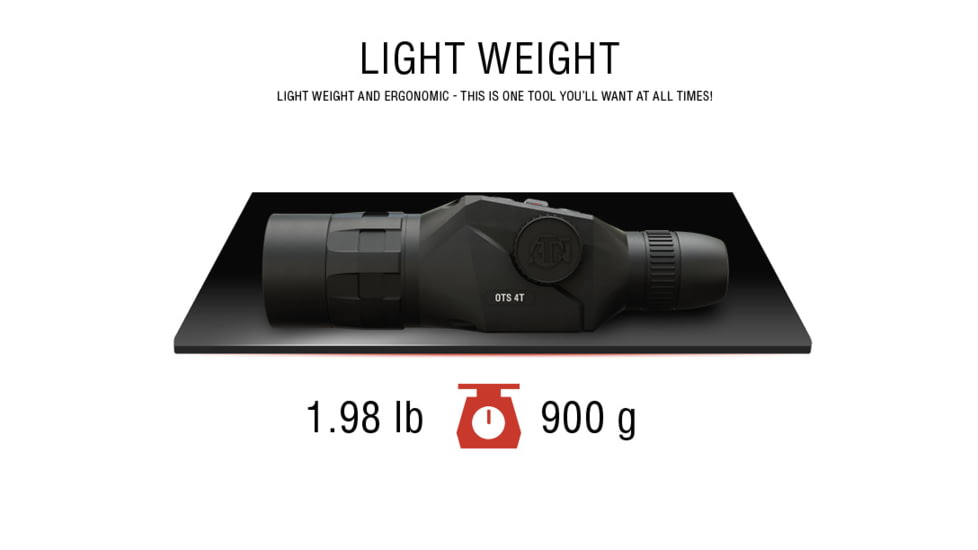 ATN OTS 4T, 7-28x, 384x288, Thermal Viewer w/ Full HD Video rec, WiFi, Smooth zoom, iOS/Android Controlling App, Black, TIMNO4387A