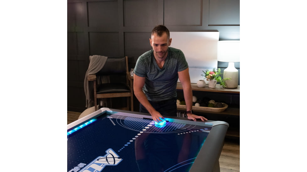 Atomic 90in Indiglo LED Air Hockey Table, Black, G04801W