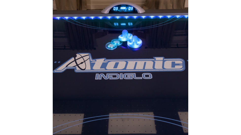 Atomic 90in Indiglo LED Air Hockey Table, Black, G04801W