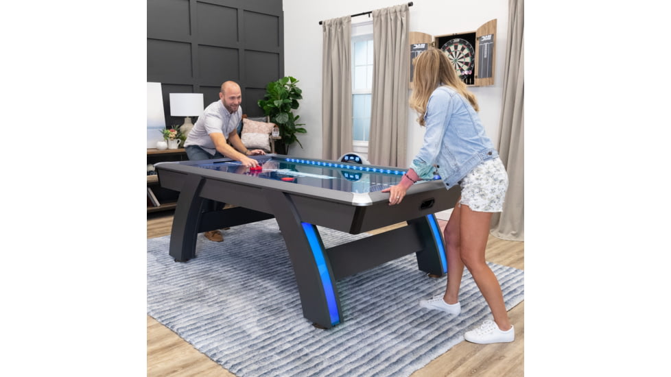 Atomic 90in Indiglo LED Air Hockey Table, Black, G04801W