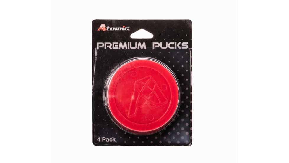 Atomic Air Hockey Premium Pucks, 4 pack, Red, P0275