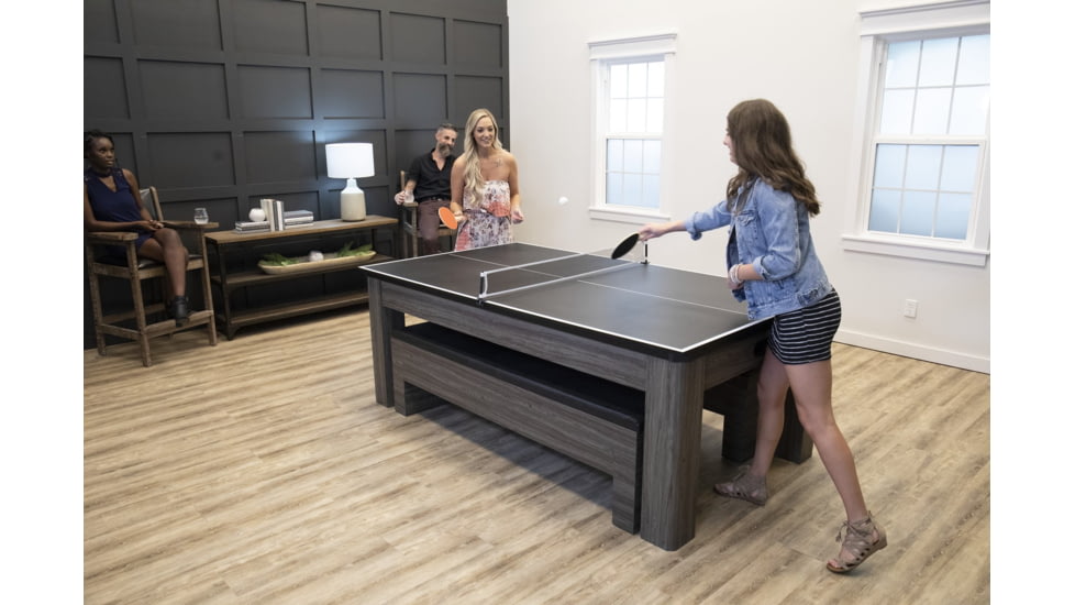 Atomic NorthPort 3-in-1 Dining/Air Hockey/TT Table, Woodgrain, G05305W