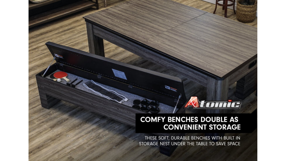 Atomic NorthPort 3-in-1 Dining/Air Hockey/TT Table, Woodgrain, G05305W