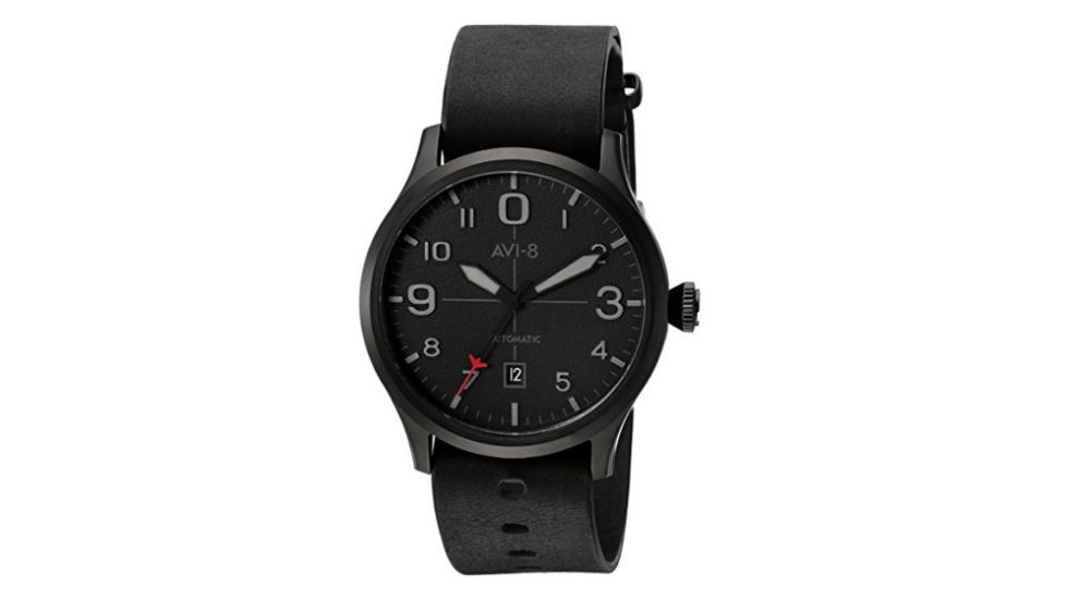 AVI-8 Flyboy Watch Automatic Japan 3 Hands with Date, Black/Black, AV-4021-0F