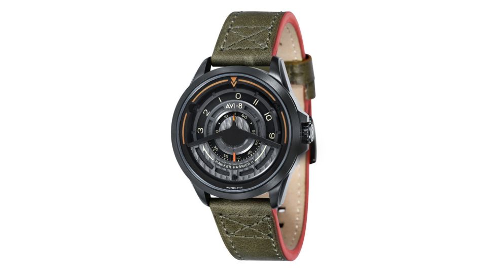 AVI-8 Hawker Harrier II Pegasus Concept Watch Japan Automatic 3 Hands, Gun/Dark Green AV-4047-03