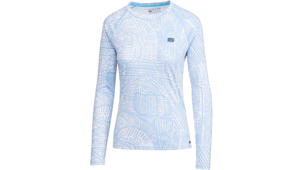 AVID Sportswear Beachwood Avidry Long Sleeve Shirt - Womens, Clearwater Sky, Small/Medium, WK12404CWSSM