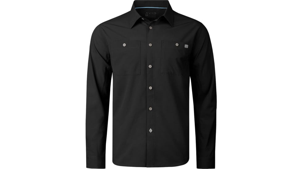 AVID Sportswear Cabo Performance Fishing Long Sleeve Shirt - Mens, Black, Medium, MV12403BLKMD