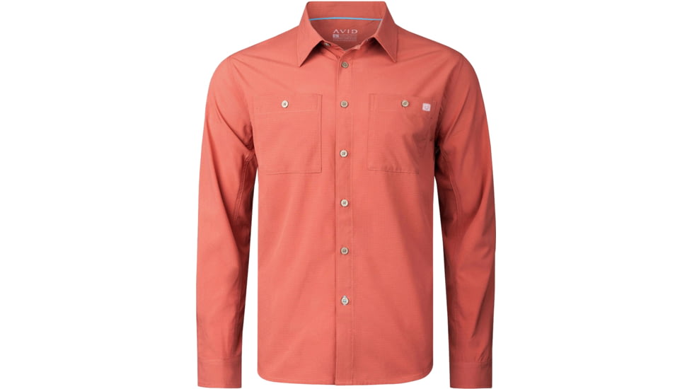 AVID Sportswear Cabo Performance Fishing Long Sleeve Shirt - Mens, Brick, Large, MV12403BRKLG