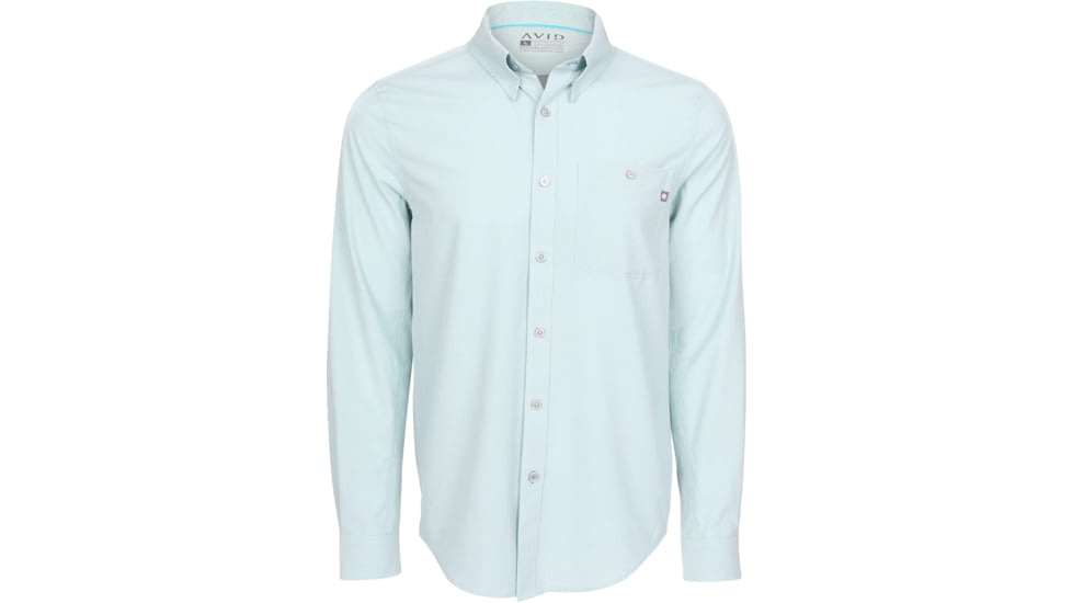 AVID Sportswear Cabo Performance Fishing Long Sleeve Shirt - Mens, Ice Blue, Small/Medium, MV12332IBLSM