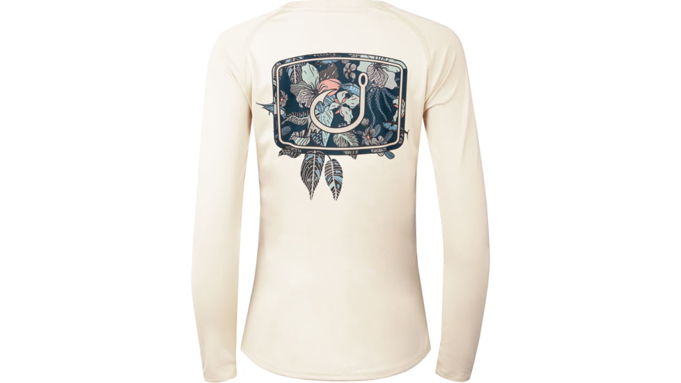AVID Sportswear Islamorada Icon Avidry Long Sleeve Shirt - Womens, Bone, Extra Small, WK32406BONXS
