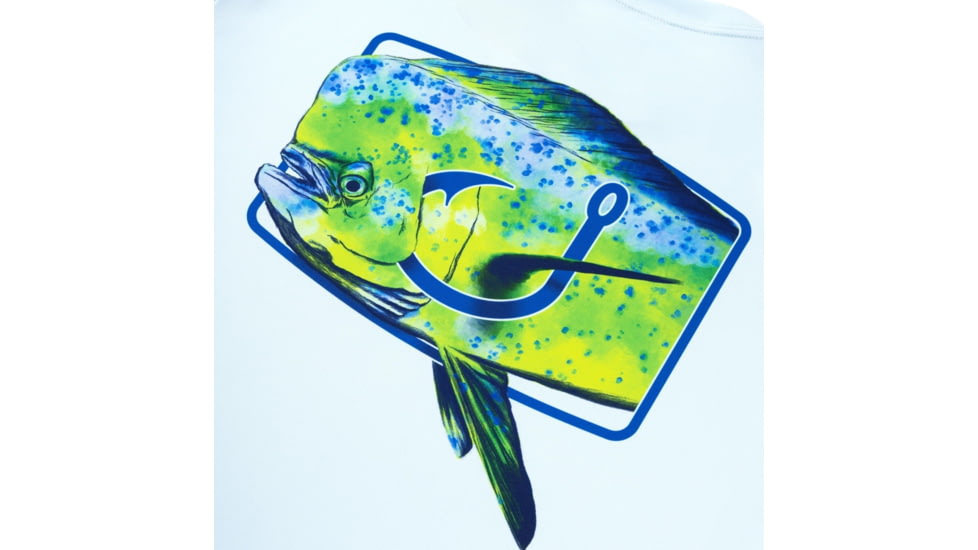 AVID Sportswear Mahi Hook Avidry Long Sleeve Shirt - Mens, Ice Blue, Large, MK12420IBLLG