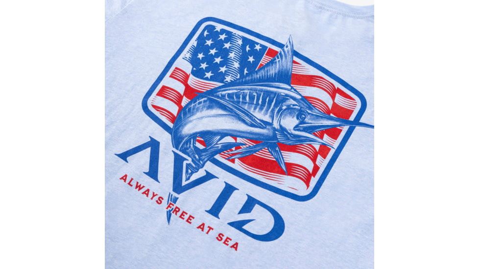 AVID Sportswear Marlin Pride Long Sleeve T-Shirt - Mens, Heather Sky, Large, MT32422HSKLG