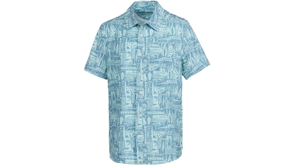 AVID Sportswear Palapa Short Sleeve Shirt - Mens, Ice Blue, Small/Medium, MV12315IBLSM