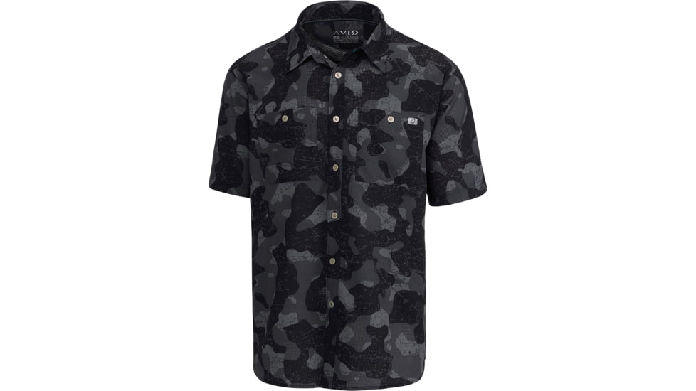 AVID Sportswear Shelter Camo Performance Short Sleeve Shirt - Mens, Shelter Black, Extra Large, MV12405SHBXL