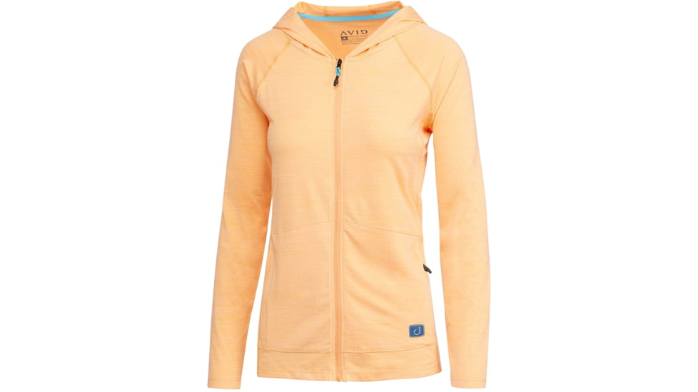 AVID Sportswear Sunny Pacifico Zip Hoodie - Womens, Peach, Extra Small, WK12406PEAXS
