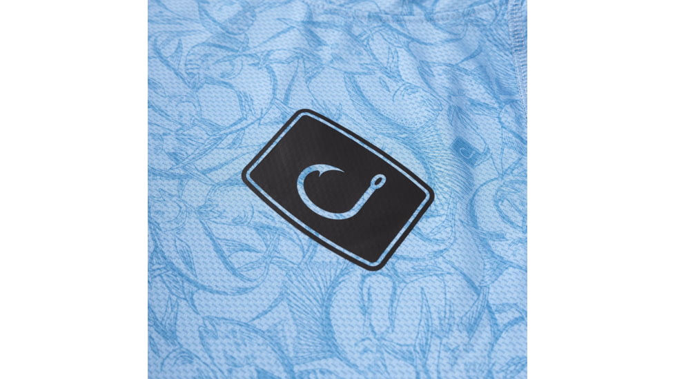 AVID Sportswear Trophy Fish Avidry Airmesh Hoodie - Mens, Sky, Large, MK32422SKYLG