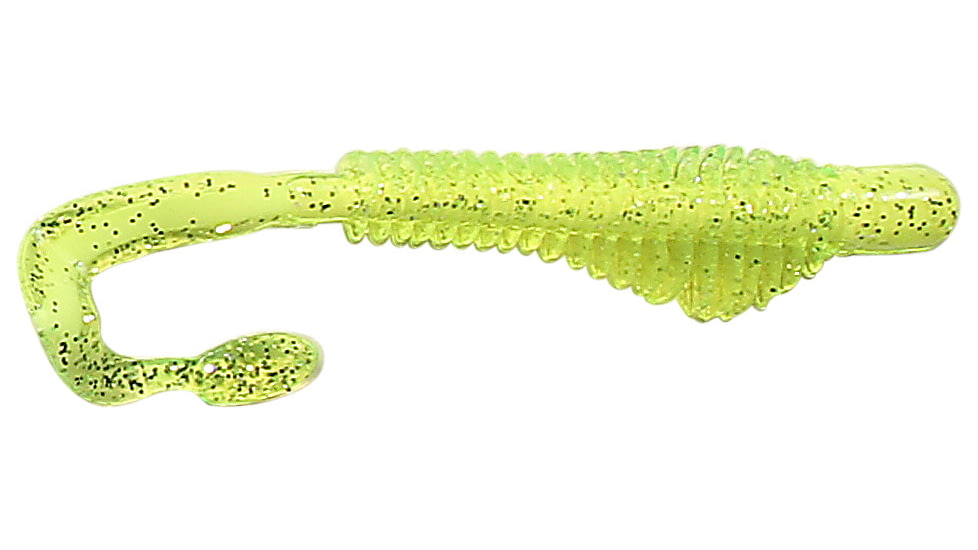 B-Fish-N AuthentX Moxie Curltail Swimbaits, 18, 3in, Chart Glitter/White Core, 3MR-104